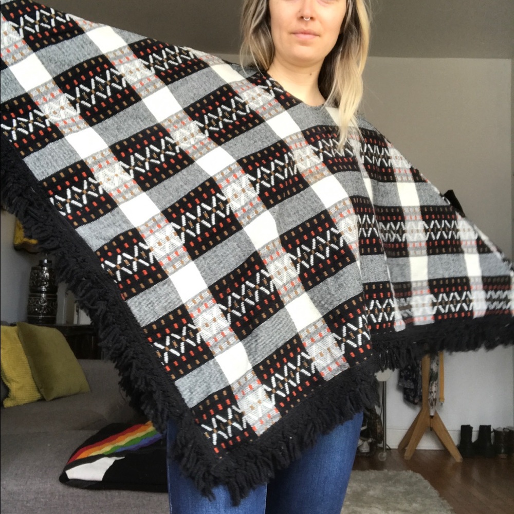 Vintage Woven Poncho